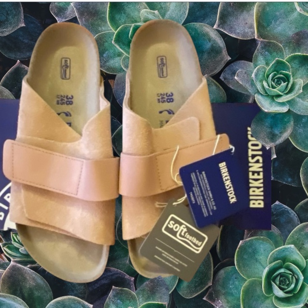 BIRKENSTOCK GERMANY SOFT FOOTBED KYOTO UNISEX SZ 38 EU/ 7-7.5 US IN SOFT PINK - Picture 8 of 15